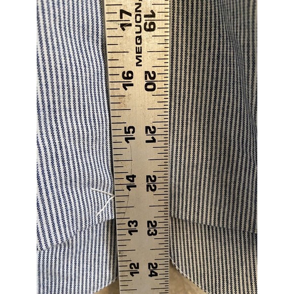 Catherine Malandrino Women’s Sz‎ S Blue Pinstripe Blazer — Single-Breasted - Picture 11 of 12